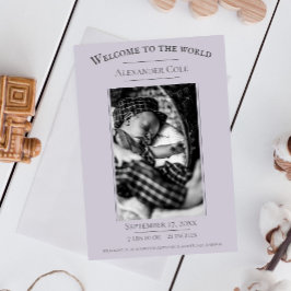 Anúncio de Nascimento de Foto Minimalista da lavan