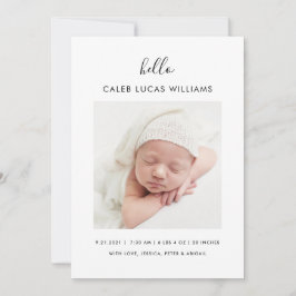 Anúncio de nascimento de Foto Moderno Simples