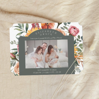 Anúncio de Nascimento de Foto na Paisagem de Borda