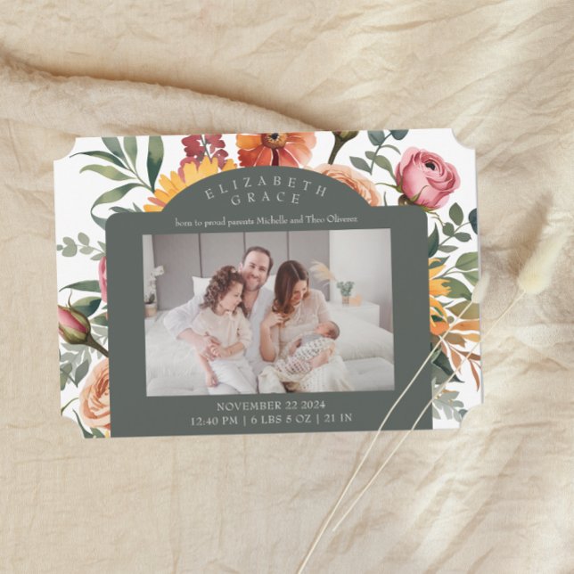 Anúncio de Nascimento de Foto na Paisagem de Borda (Criador carregado)