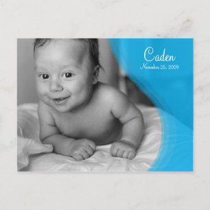 Anúncio de nascimento de Foto Ripple Azul