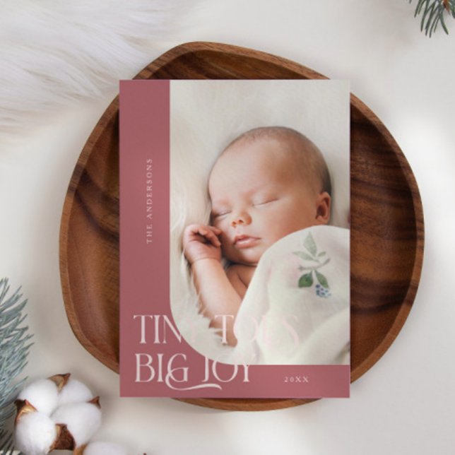 Anúncio de Nascimento de Foto Rosa-Rosa com Grande (Criador carregado)