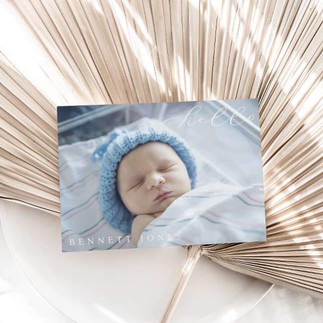 Anúncio de Nascimento de Foto Simples do Bebê (Criador carregado)