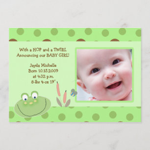 Anúncio de nascimento de fotografia do bebê SAPO H