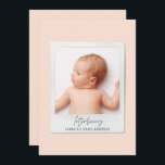 Anúncio de nascimento de fotografias de vintage co<br><div class="desc">Anúncio de nascimento de fotografias de vintage com script simples. Apresentando.</div>