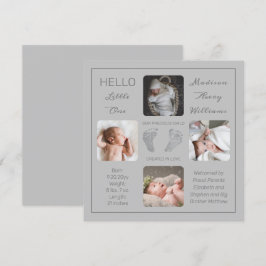 Anúncio de Nascimento de Fotos Múltiplas