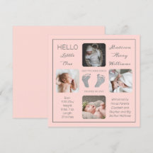 Anúncio de Nascimento de Fotos Múltiplas