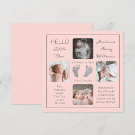 Anúncio de Nascimento de Fotos Múltiplas