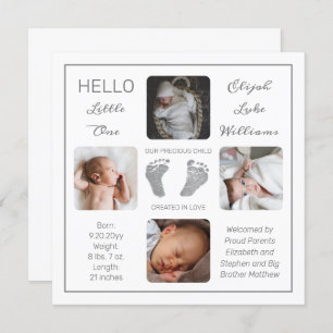 Anúncio de Nascimento de Fotos Múltiplas