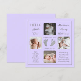 Anúncio de Nascimento de Fotos Múltiplas