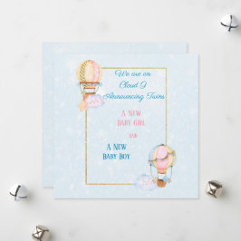 Anúncio de Nascimento de Garota Gêmea e Garoto