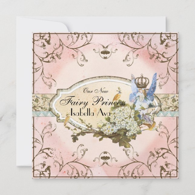 Anúncio de Nascimento de Menina - Princesa de Faer (Frente)