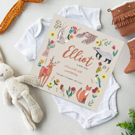 Anúncio de nascimento de monissexo de bosques boni