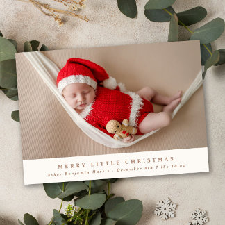 Anúncio de Nascimento de Natal com 3 Fotos Mínimas