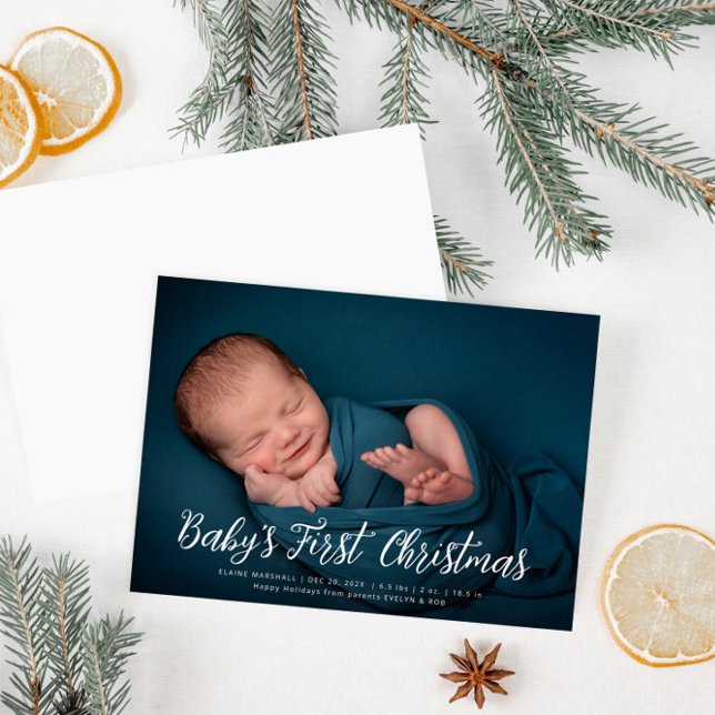 Anúncio de nascimento de Natal do bebê (Criador carregado)