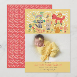 Anúncio de Nascimento de Novo Bebê de Animais da F