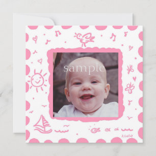 Anúncio de Nascimento de Pássaro Rosa