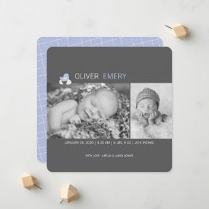 Anúncio de nascimento de Pintinho de Ovo Inchado