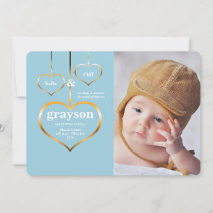 Anúncio de Nascimento de Três Corações Foto