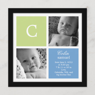 Anúncio de Nascimento do Baby Boy do Quadro Chic