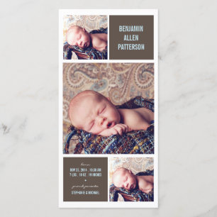 Anúncio de Nascimento do Baby Boy do Trio Moderno