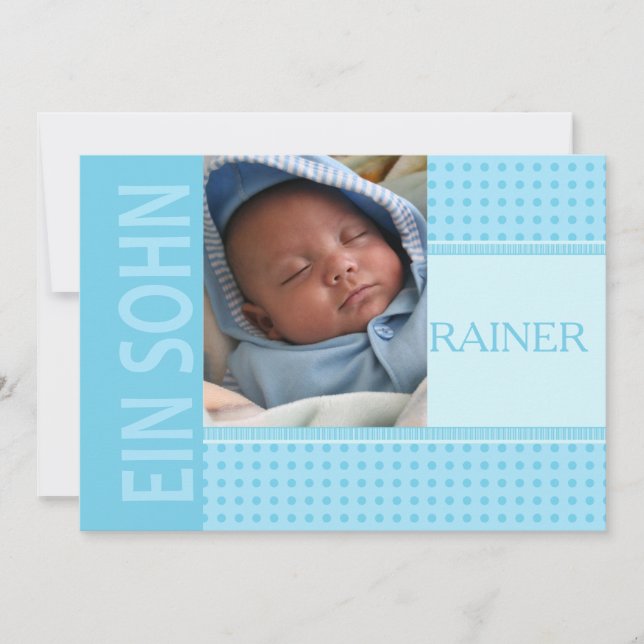 Anúncio de Nascimento do Bebê Alemão (Frente)