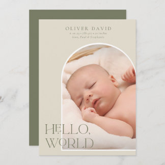 Anúncio de Nascimento do Bebê com Foto em Arco Neu