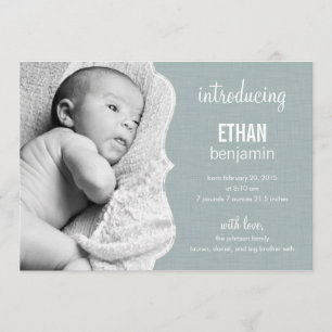 Anúncio de nascimento do bebê Elegance refinado