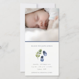 Anúncio de Nascimento do Bebê Foto de Folhagem d