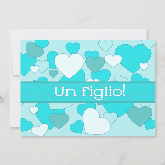 Anúncio de Nascimento do Bebê Italiano (Frente)