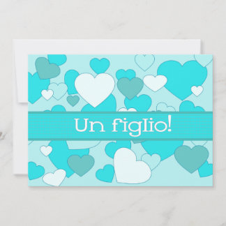 Anúncio de Nascimento do Bebê Italiano