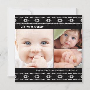 Anúncio de nascimento do bebê negro Bandhini