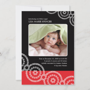 Anúncio de nascimento do bebê negro Bandhini