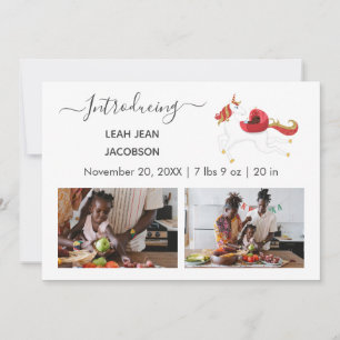 Anúncio de Nascimento do Bebê Negro Bonito