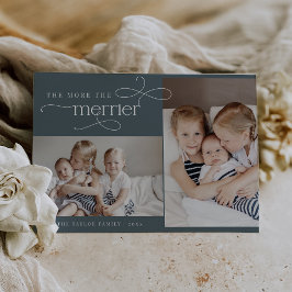 Anúncio de nascimento do Cartão de Natal Azul AUDR