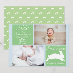 Anúncio de Nascimento do Coelho primavera