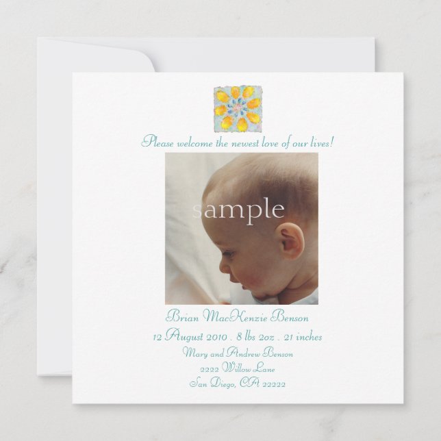 Anúncio de Nascimento do Crawdaddy (Verso)