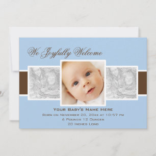 Anúncio de Nascimento do Dia 3 (Azul)