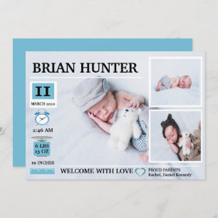 Anúncio de Nascimento do Gráfico de Nascimento