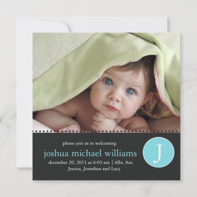 Anúncio de Nascimento do Monograma (Frente)