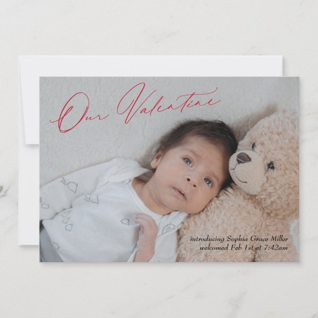 Anúncio de nascimento do Namorados da Caligrafia M (Frente)