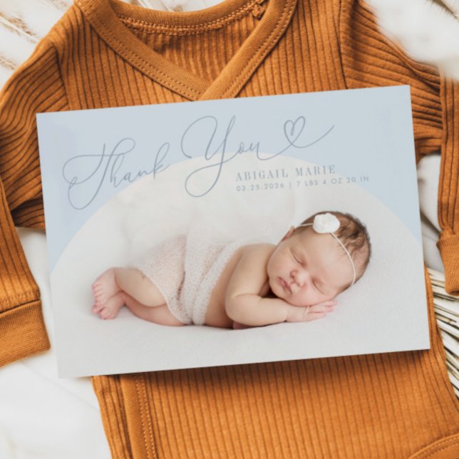 Anúncio de Nascimento do Obrigado Yoy Arch Azul (Criador carregado)