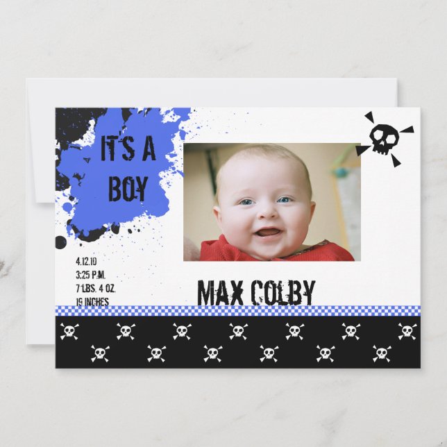 Anúncio de Nascimento do Pedco Rock (Frente)