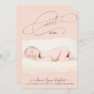 Anúncio de Nascimento do Quadro de Papel Torno por