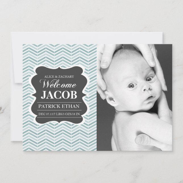 Anúncio de Nascimento do Quadro de Referência Azul (Frente)