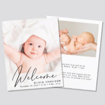 Anúncio de Nascimento do Script de Foto de Orçamen