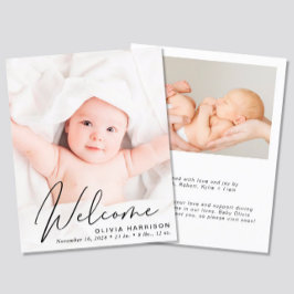 Anúncio de Nascimento do Script de Foto de Orçamen