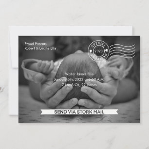 Anúncio de Nascimento do Stork Mail