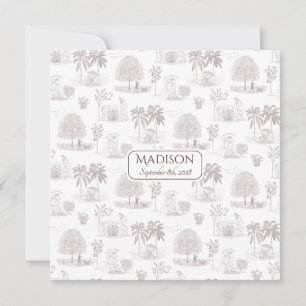 Anúncio de Nascimento do Toile de Script Romântico