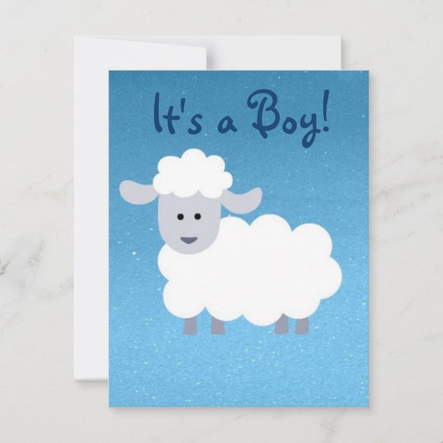 Anúncio de Nascimento! É um menino! (Frente)